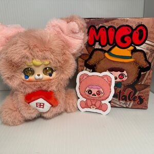 ✨ Migo Fairy Tales Secret - Pink Little Pigs House - Gold Glitter Crying Eyes